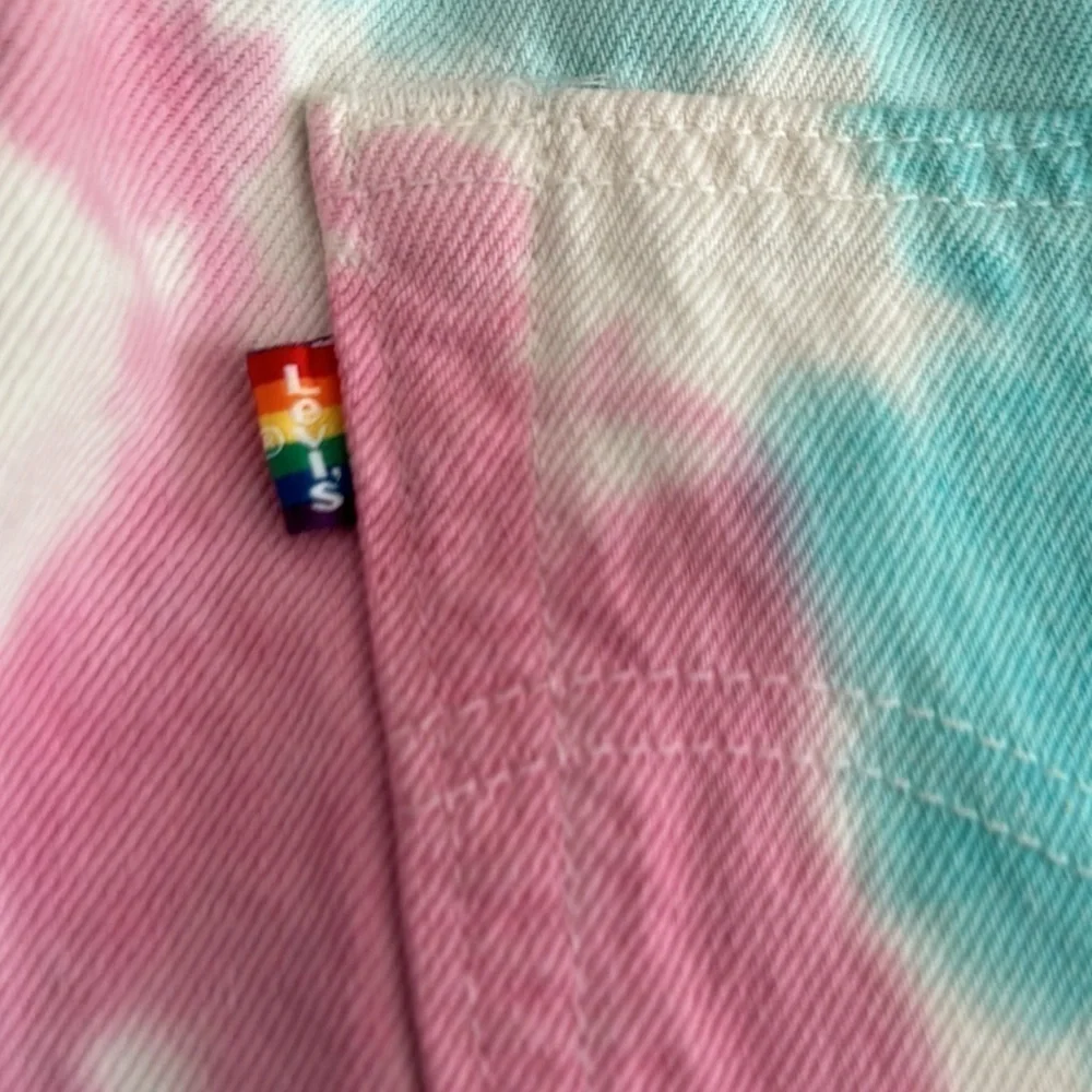 Levi’s® Pride 501® '93 Cut-off 7 In. Tie Dye Raw Hem Denim Shorts - 29